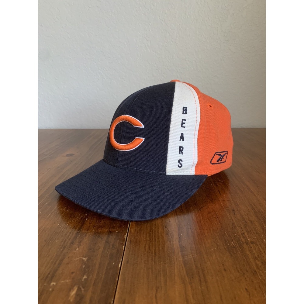 Vintage Chicago Bears Hat Fitted Size  7 1/8 Reebok On Field Team Apparel Wool